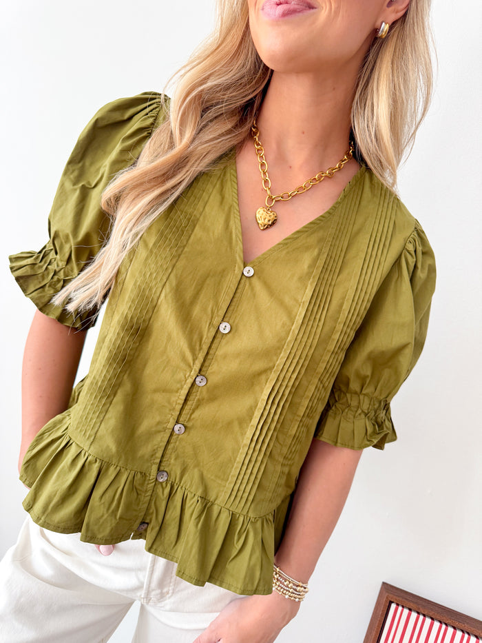 entro Quinn Ruffle Hem Blouse – women's blouse