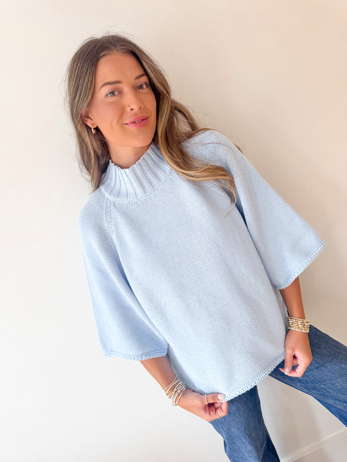 Twentifourth Rachel Mock Neck 3/4 Sleeve Sweater – women's sweater