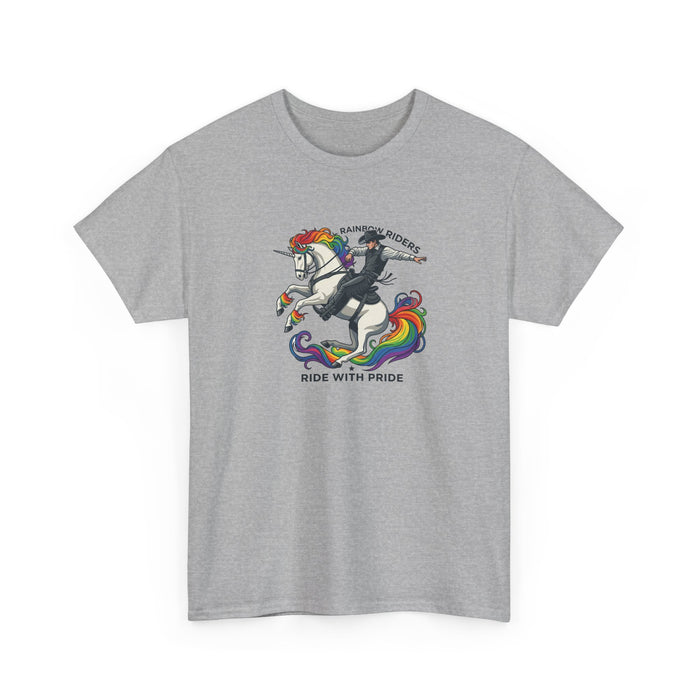 Rainbow Riders Pride T-Shirt | Cowboy Unicorn LGBTQ Graphic Tee