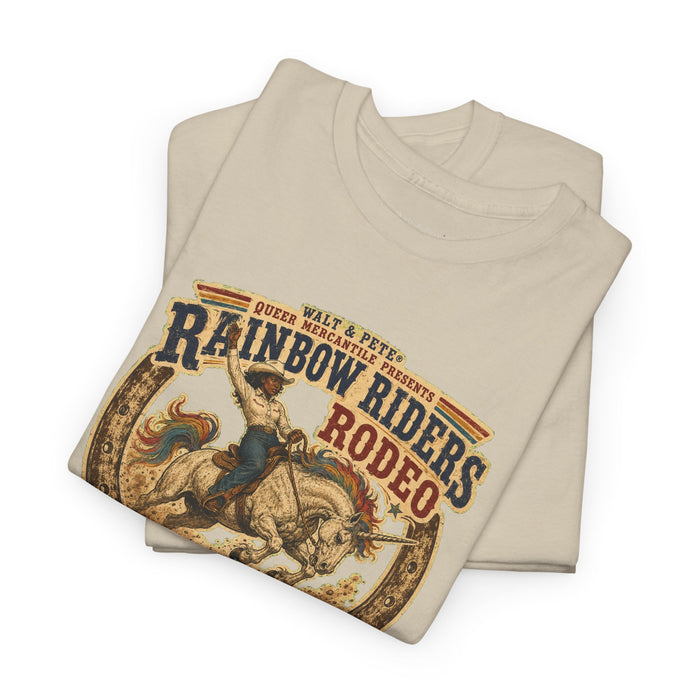 Rainbow Riders Rodeo Texas 1969 Black cowgirl Pride T-shirt