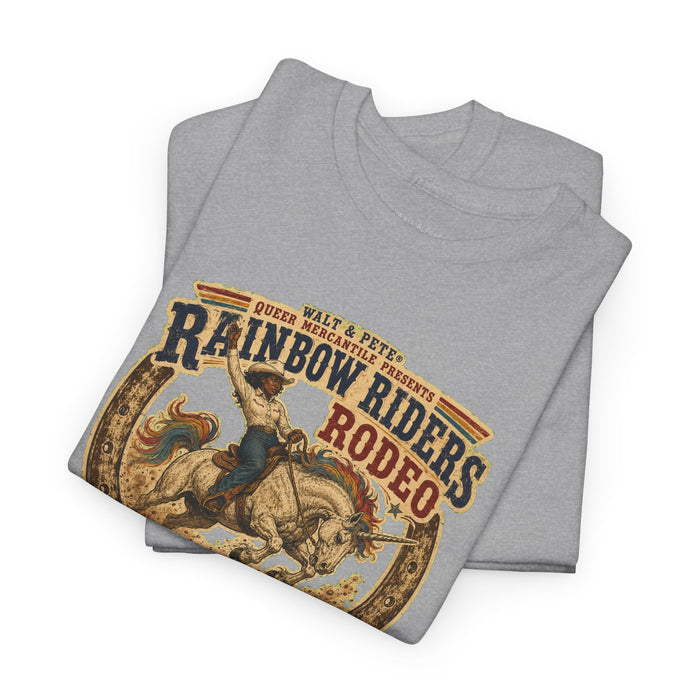 Rainbow Riders Rodeo Texas 1969 Black Cowgirl Pride T-Shirt