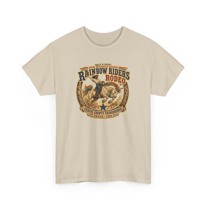 Rainbow Riders Rodeo Texas 1969 Black Cowgirl Pride T-Shirt