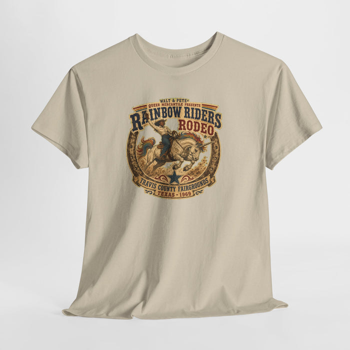Rainbow Riders Rodeo Texas 1969 Black Cowgirl Pride T-Shirt