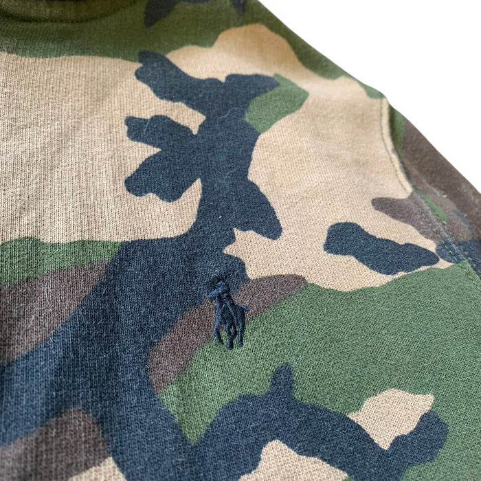 Ralph Lauren 10-12 years green hoodie camo full zipper cotton polyester