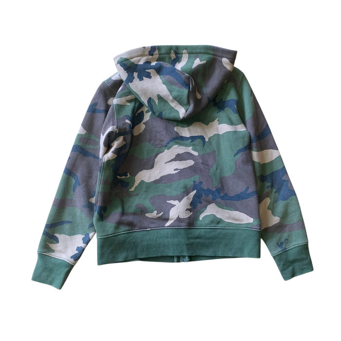 Ralph Lauren 10-12 years green hoodie camo full zipper cotton polyester