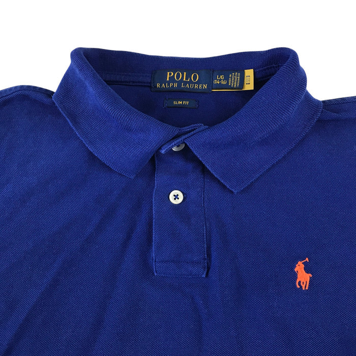 Ralph Lauren 14 years royal blue cotton polo shirt