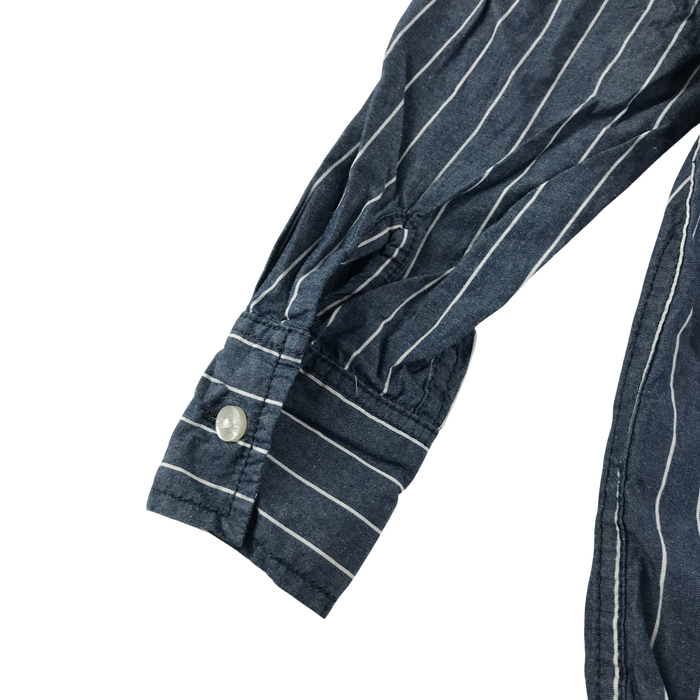 Rebel 7-8 years blue striped cotton shirt