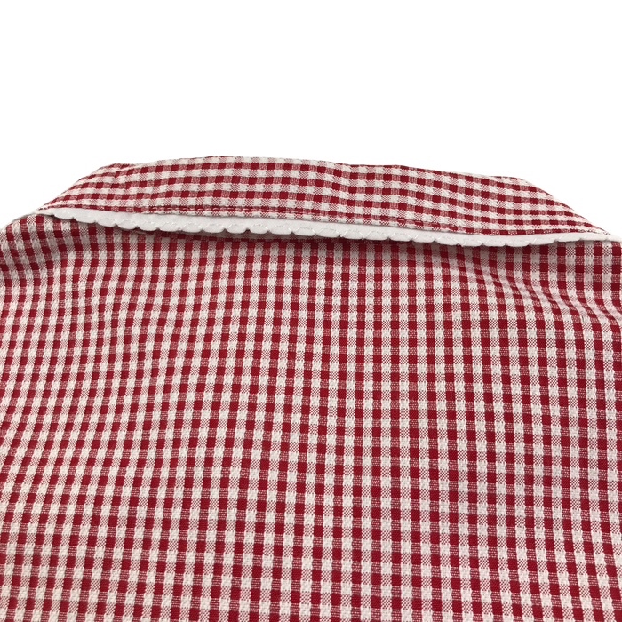 Red gingham with belt girls school summer dress
