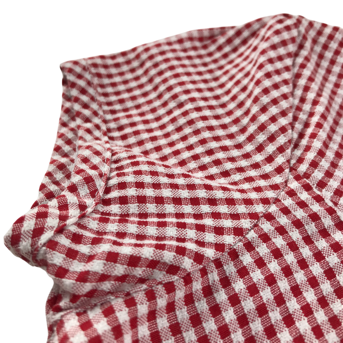 Red gingham with zipper girls school summer dress