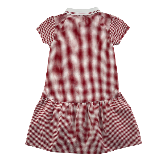 Red gingham with zipper girls school summer dress