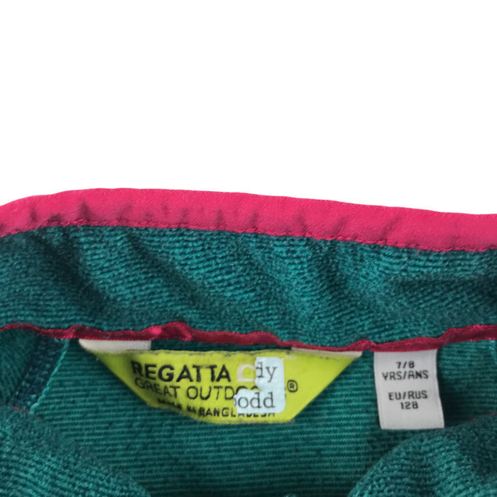 Regatta 7-8 years blue with pink trim quarter zip fleece