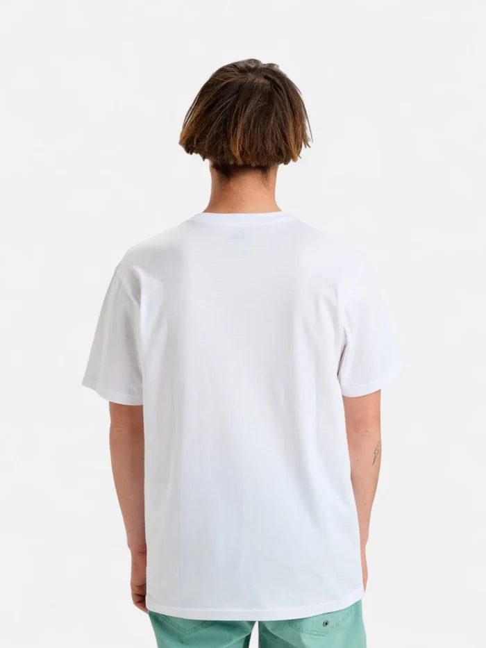 Remera Quiksilver Evo Abstract Chaos Blanco Celeste