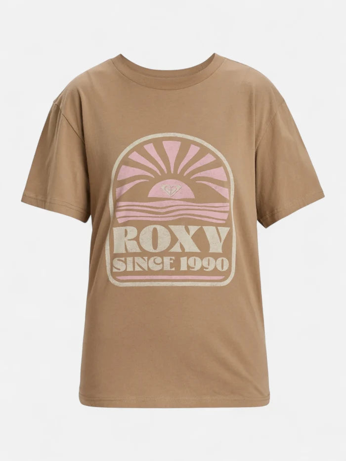 Remera Roxy Mujer Hangloose Poster Marrón