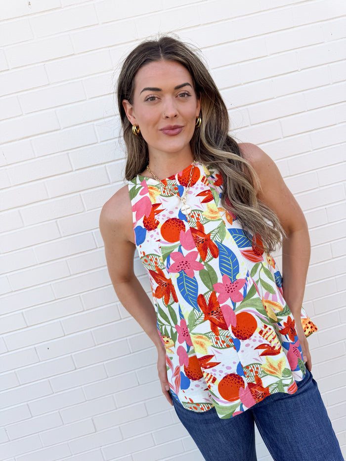 Fate Renee Tropical Print Blouse – women's blouse
