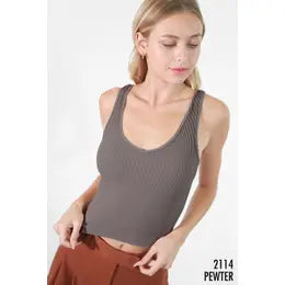 Reversible Ribbed Crop Top