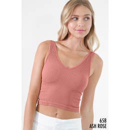 Reversible Ribbed Crop Top