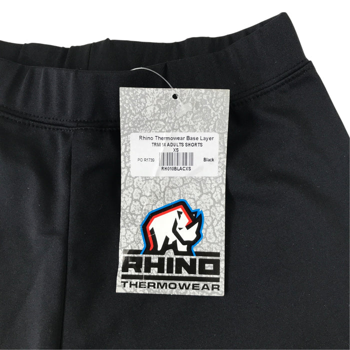 Rhino XS black sports thermowear shorts polyester elastane
