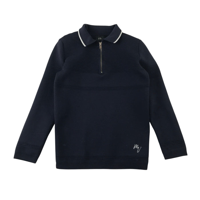 River Island 5-6 navy blue jumper with collars polyester