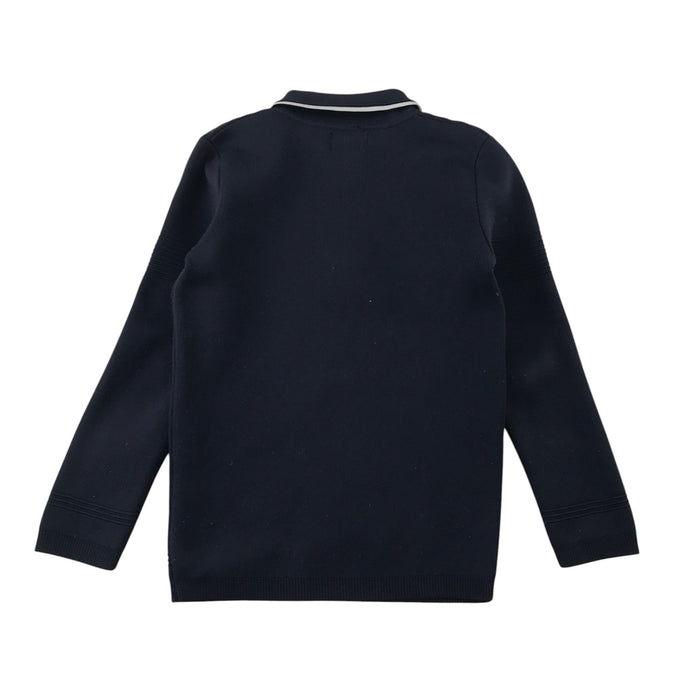 River Island 5-6 navy blue jumper with collars polyester