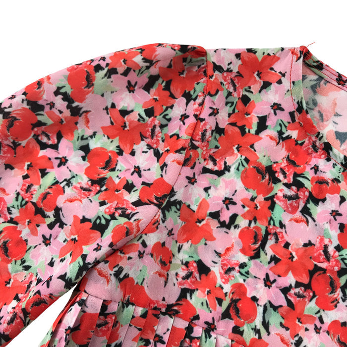 River Island 5-6 years red floral blouse