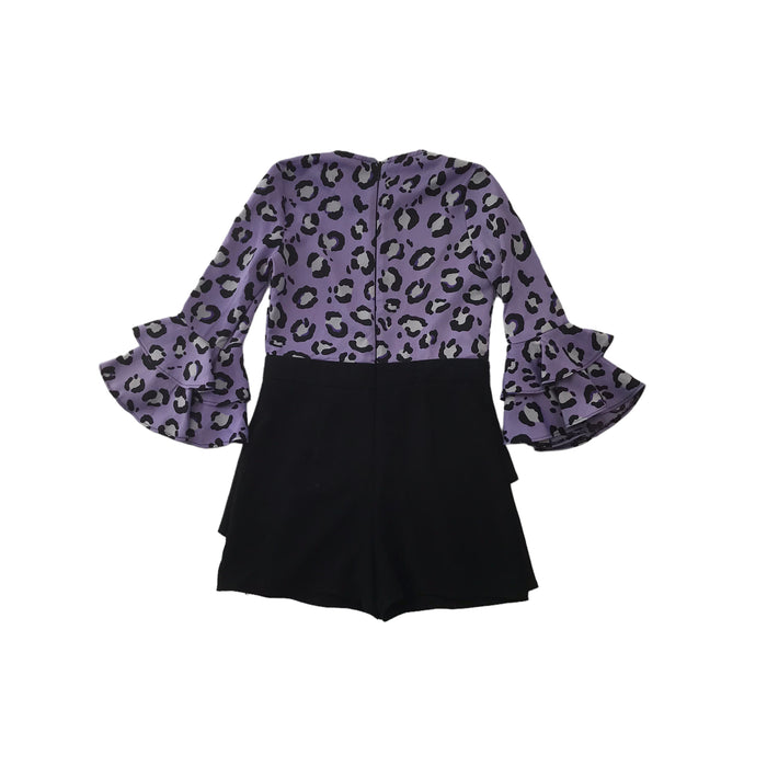River Island 6-7 years purple animal print playsuit