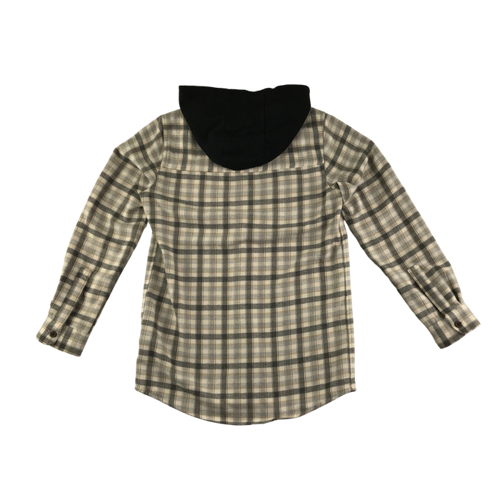 River Island 9-10 years beige checked with hood shirt