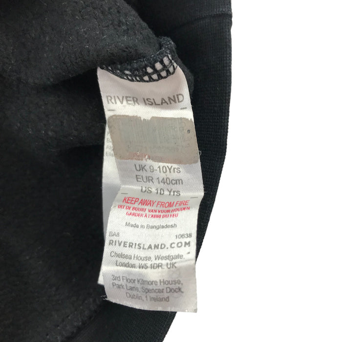 River Island 9 years black half-zip high collar sweater