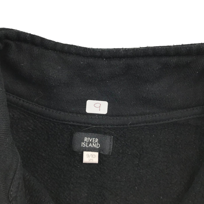 River Island 9 years black half-zip high collar sweater