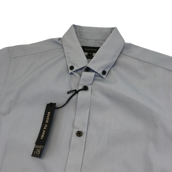 River Island men's XXS blue slim fit shirt