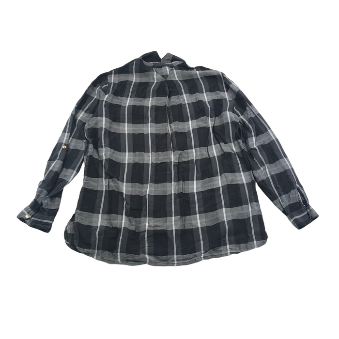 River Island women's M black and grey checked shirt