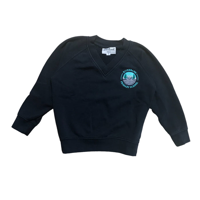 Riverbank Primary 12-13 years unisex navy v-neck jersey school jumper