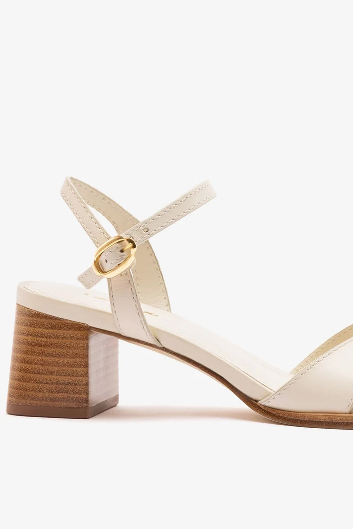 Roma Sandal Ivory Leather Sandal Larroudé
