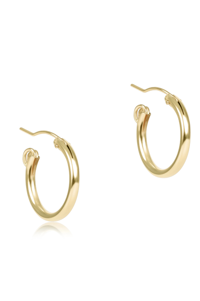 Round Gold 0.5" Hoop - Smooth
