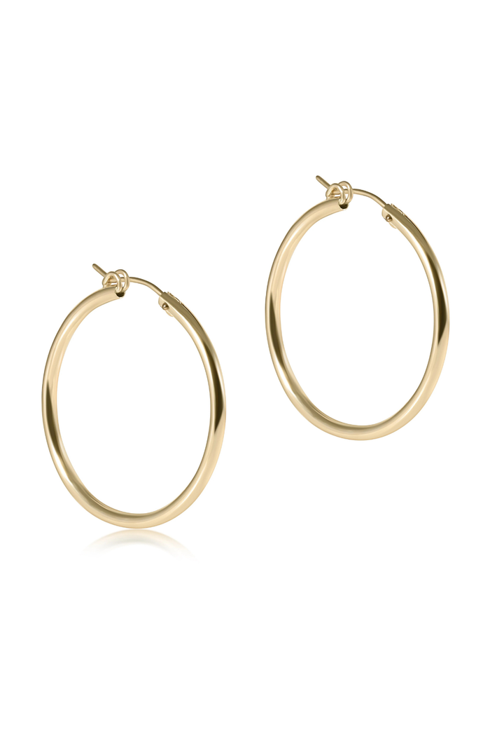 Round Gold 1.25" Hoop - Smooth
