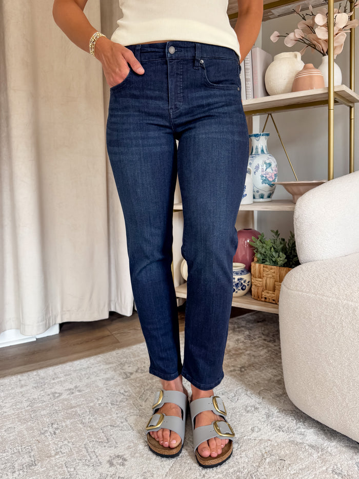 Liverpool Rowan Petunia Blue Comfort Waist Slim Denim – women's denim