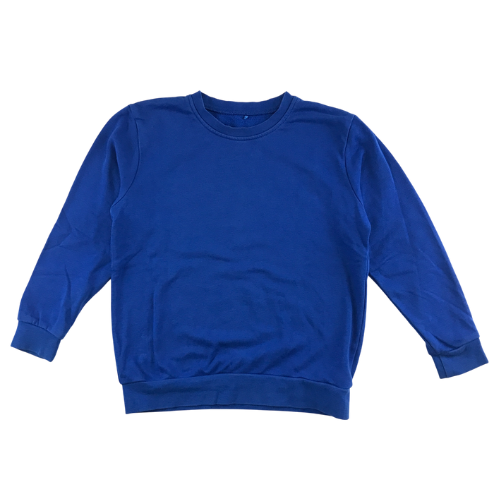 Royal blue unisex crew neck sweatshirt school jumper