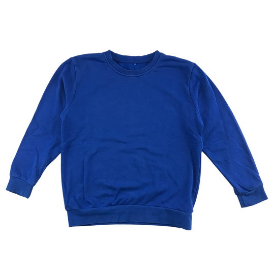 Royal blue unisex crew neck sweatshirt school jumper