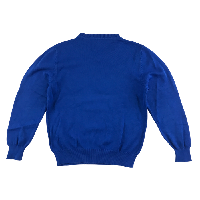 Royal blue unisex v-neck school jumper