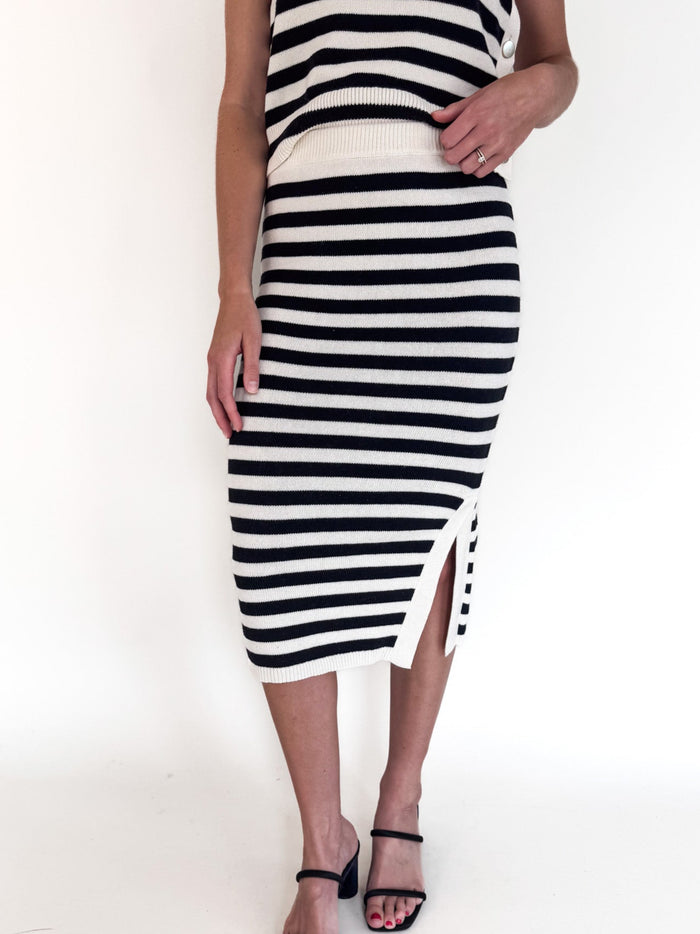Sadie Side Slit Midi Skirt