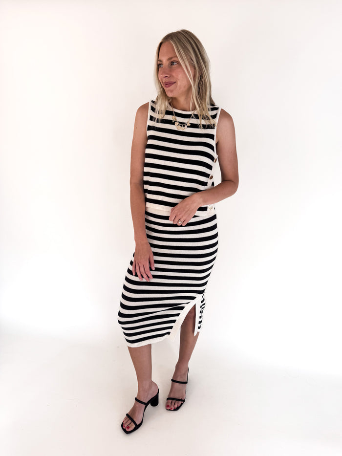 Sadie Side Slit Midi Skirt