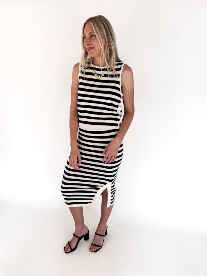 Sadie Side Slit Midi Skirt