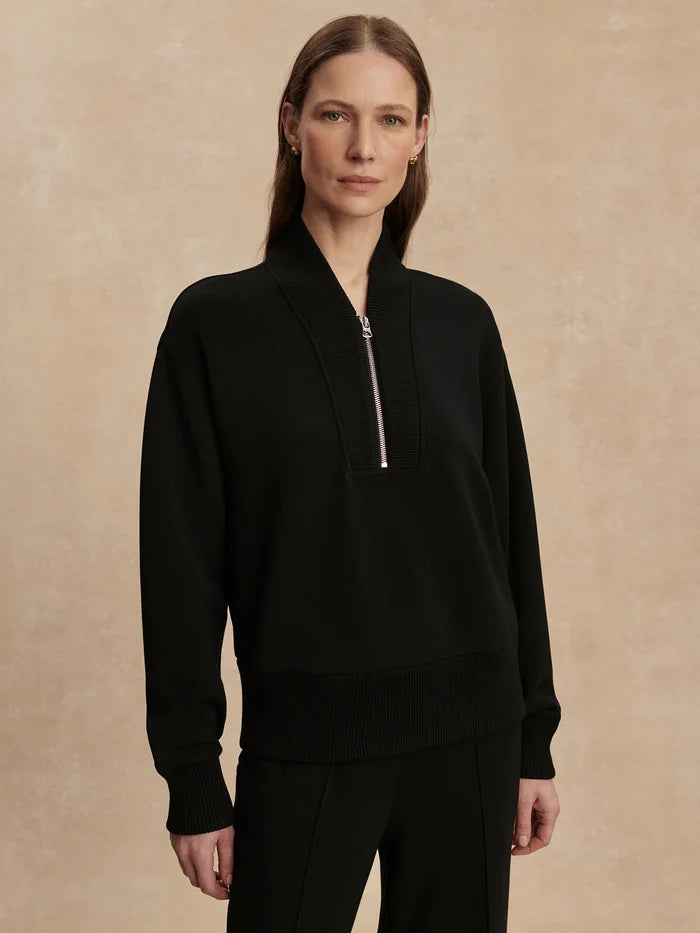 Sally Half Zip Sweater - Black