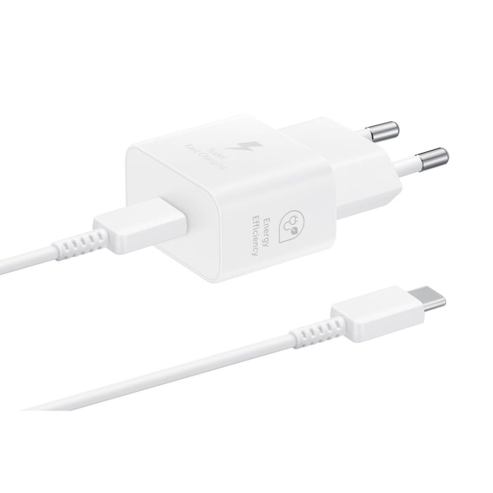 Samsung 1 Type C Port GaN Travel Adapter With Cable - 25W - White