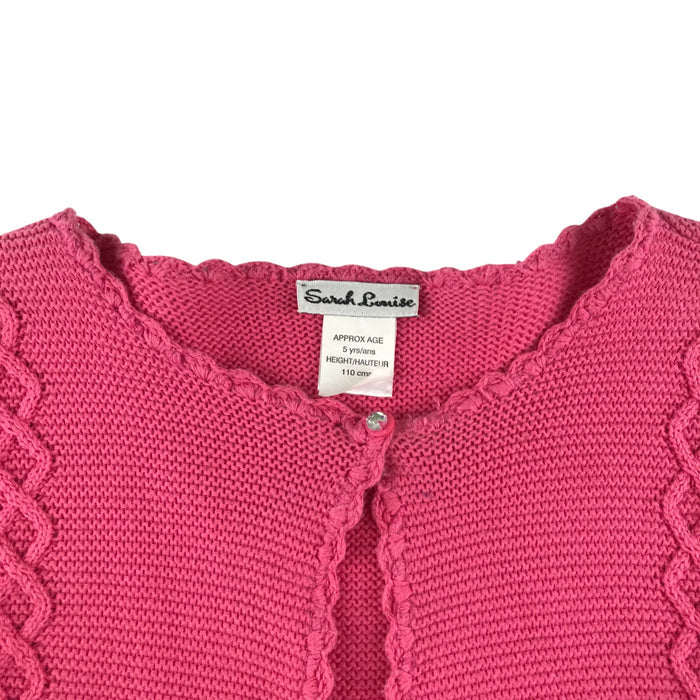 Sarah Louise 4-5 years pink bolero cardigan