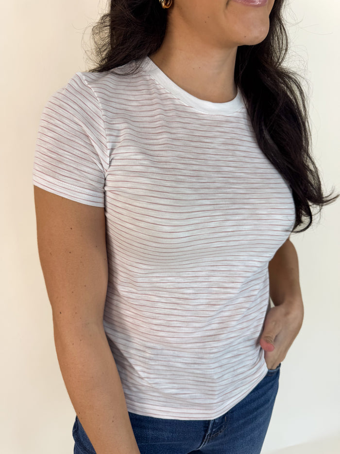 Sarah Striped Short Sleeve Tee