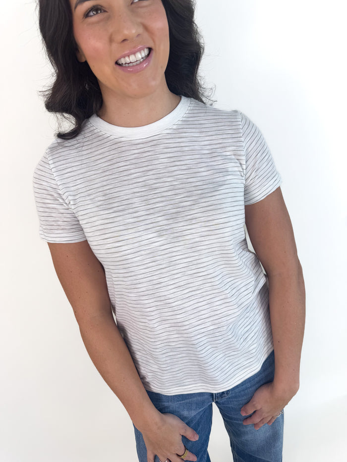 Sarah Striped Short Sleeve Tee