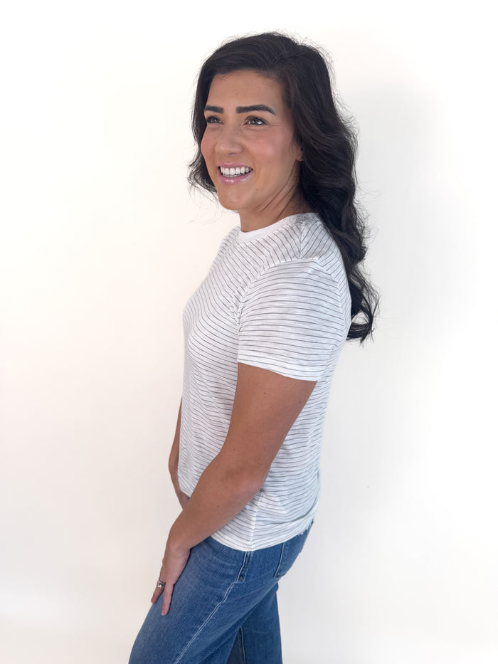 Sarah Striped Short Sleeve Tee