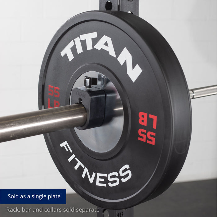 55 LB Single Elite Black Bumper Plate