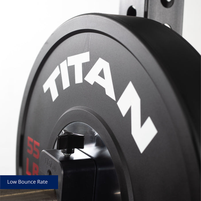 55 LB Single Elite Black Bumper Plate