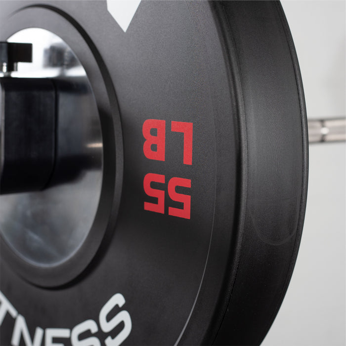 55 LB Single Elite Black Bumper Plate